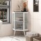 Modern Iron and Glass Corner Cabinet | 28.66 | Organize in style